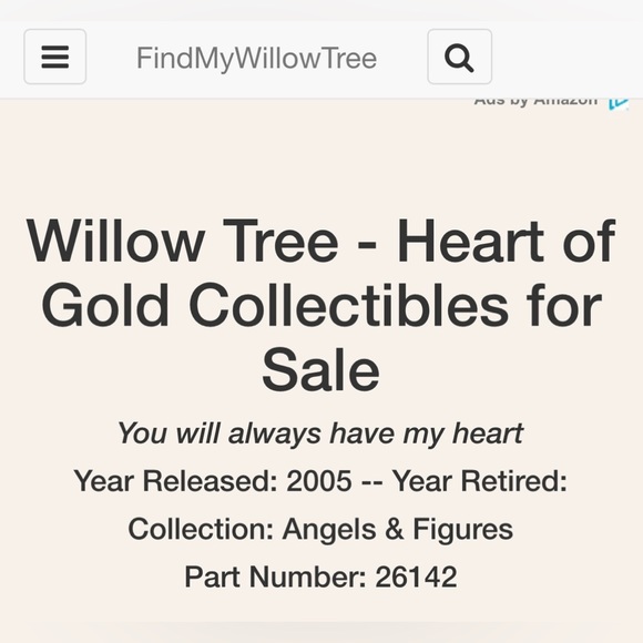 Willow Tree Heart of Gold - Picture 2 of 4